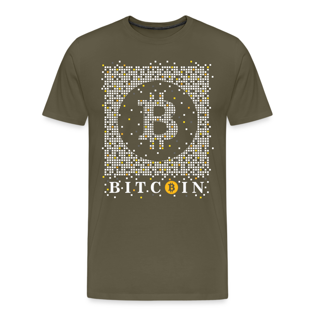 Bitcoin Krypto 3 Premium T-Shirt Herren - Khaki