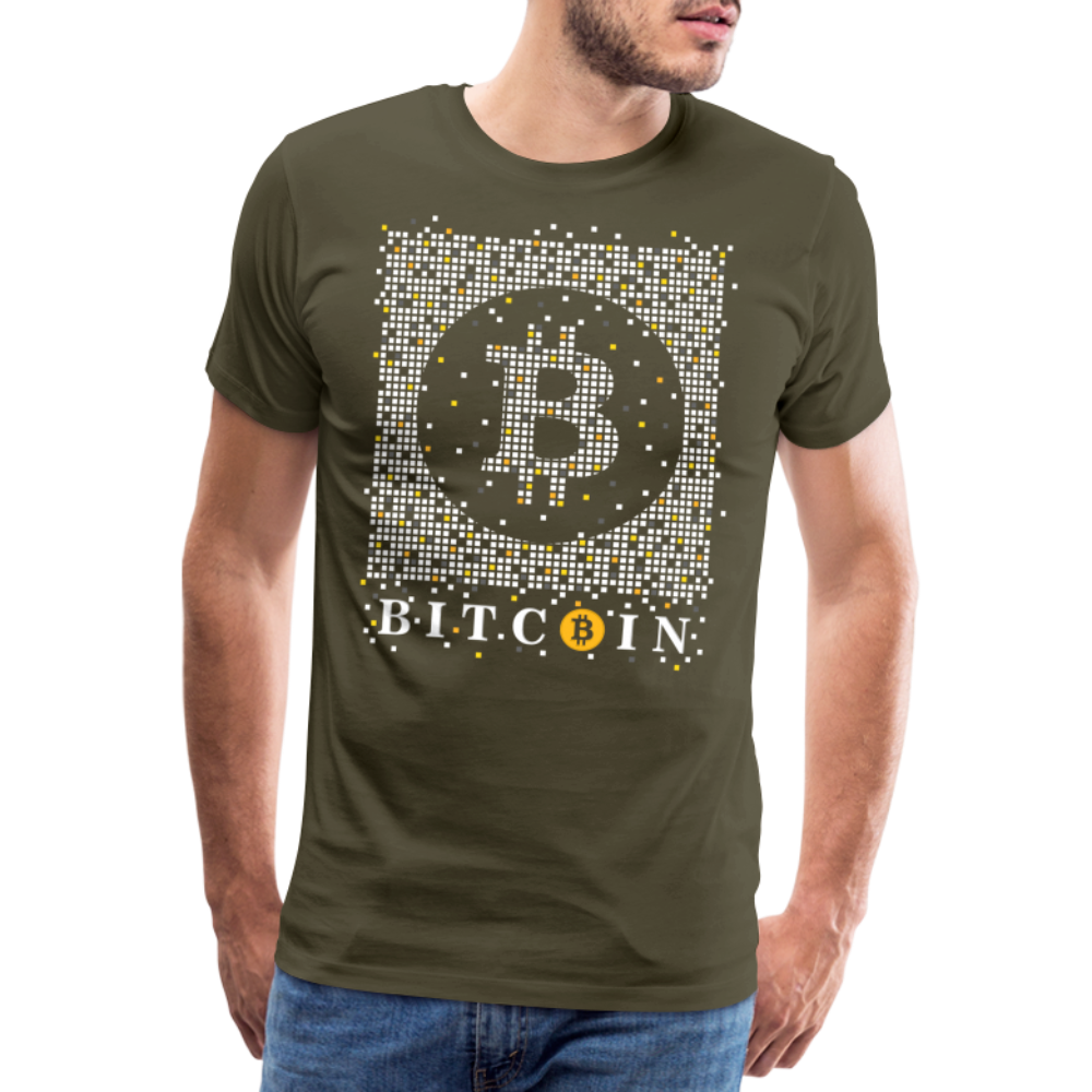 Bitcoin Krypto 3 Premium T-Shirt Herren - Khaki