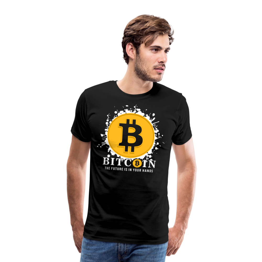 Bitcoin Krypto 4 Premium T-Shirt Herren - Schwarz