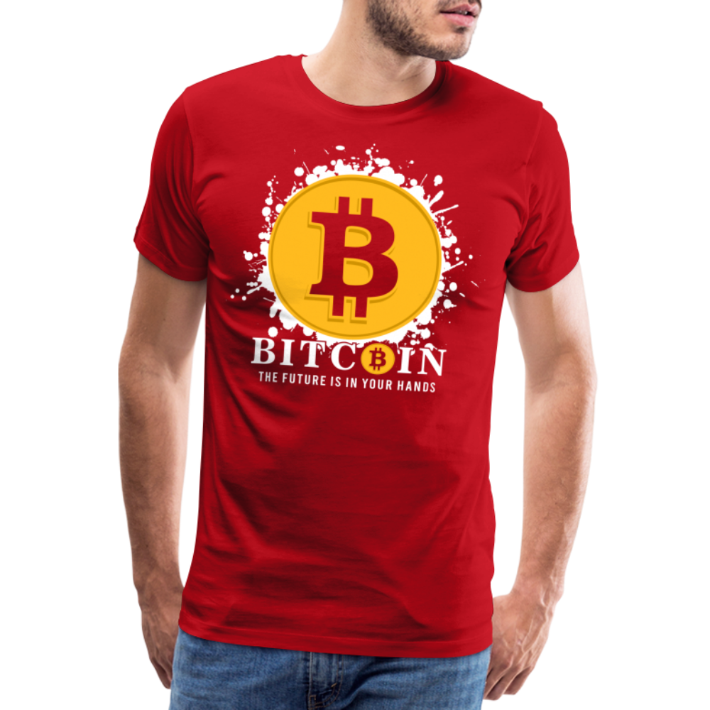 Bitcoin Krypto 4 Premium T-Shirt Herren - Rot