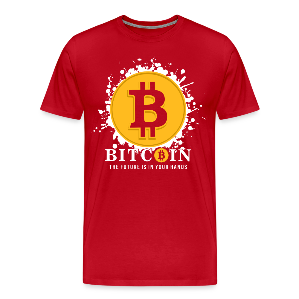 Bitcoin Krypto 4 Premium T-Shirt Herren - Rot