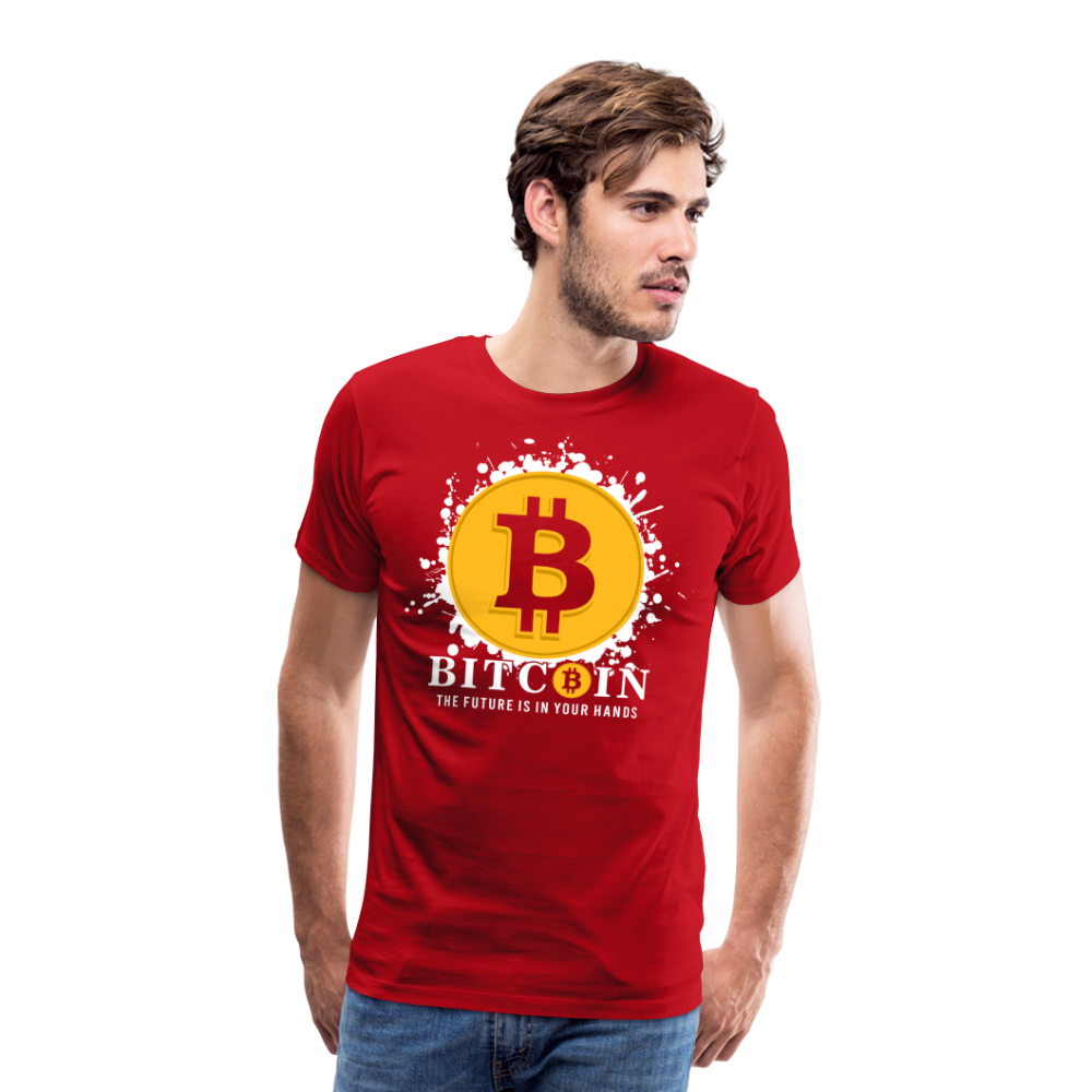 Bitcoin Krypto 4 Premium T-Shirt Herren - Rot