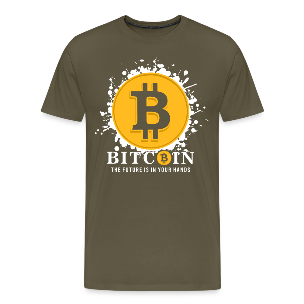 Bitcoin Krypto 4 Premium T-Shirt Herren - Khaki