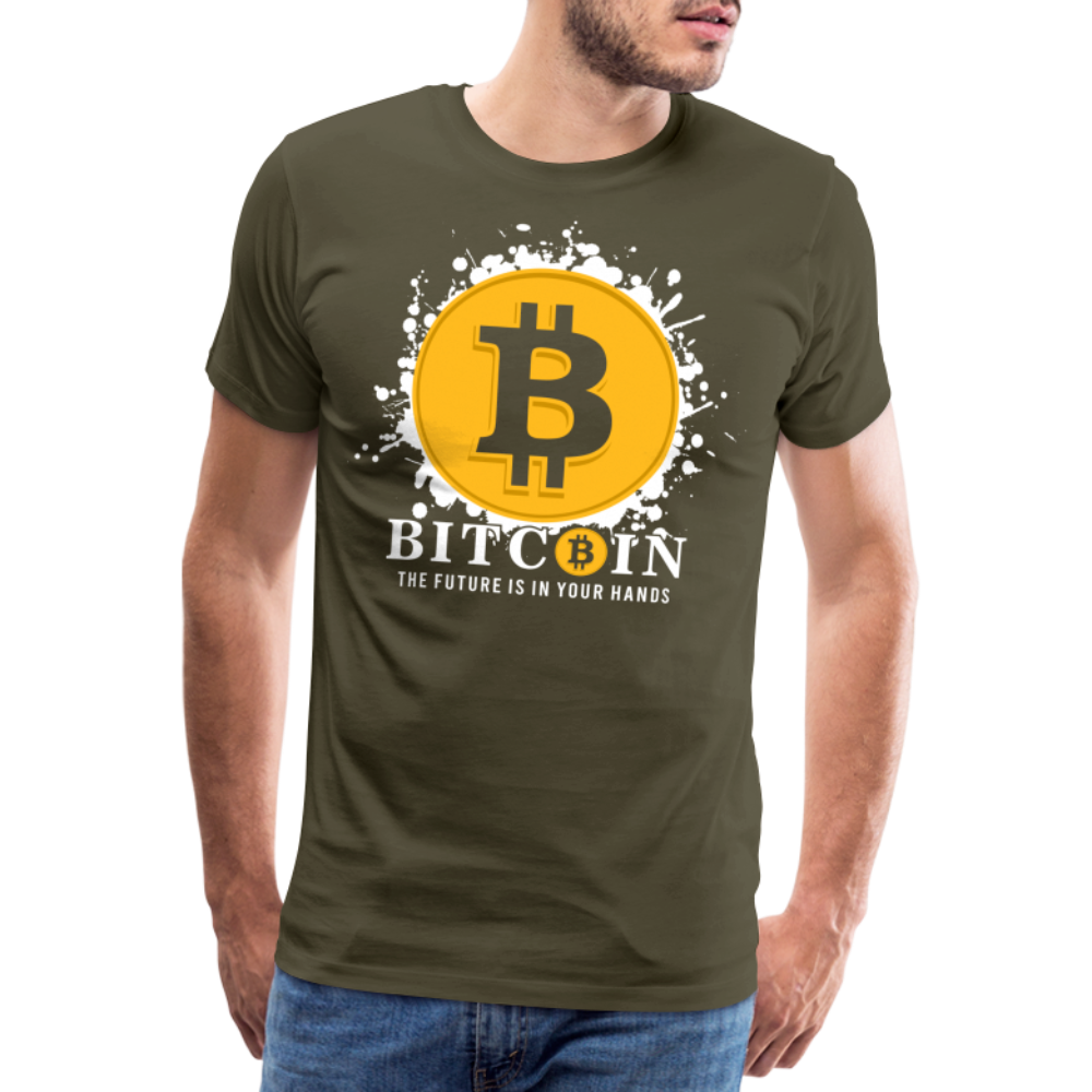 Bitcoin Krypto 4 Premium T-Shirt Herren - Khaki