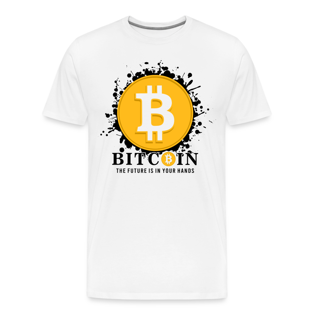 Bitcoin Krypto 4 white Premium T-Shirt Herren - Weiß