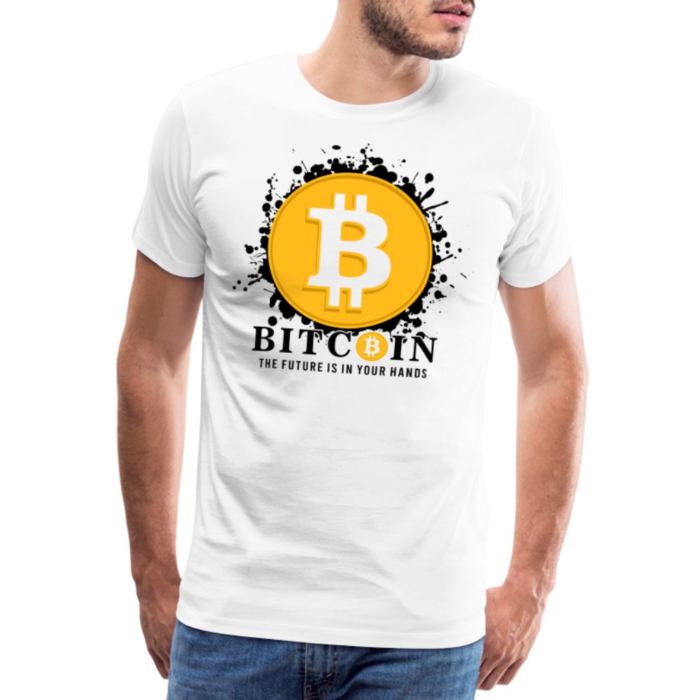 Bitcoin Krypto 4 white Premium T-Shirt Herren - Weiß