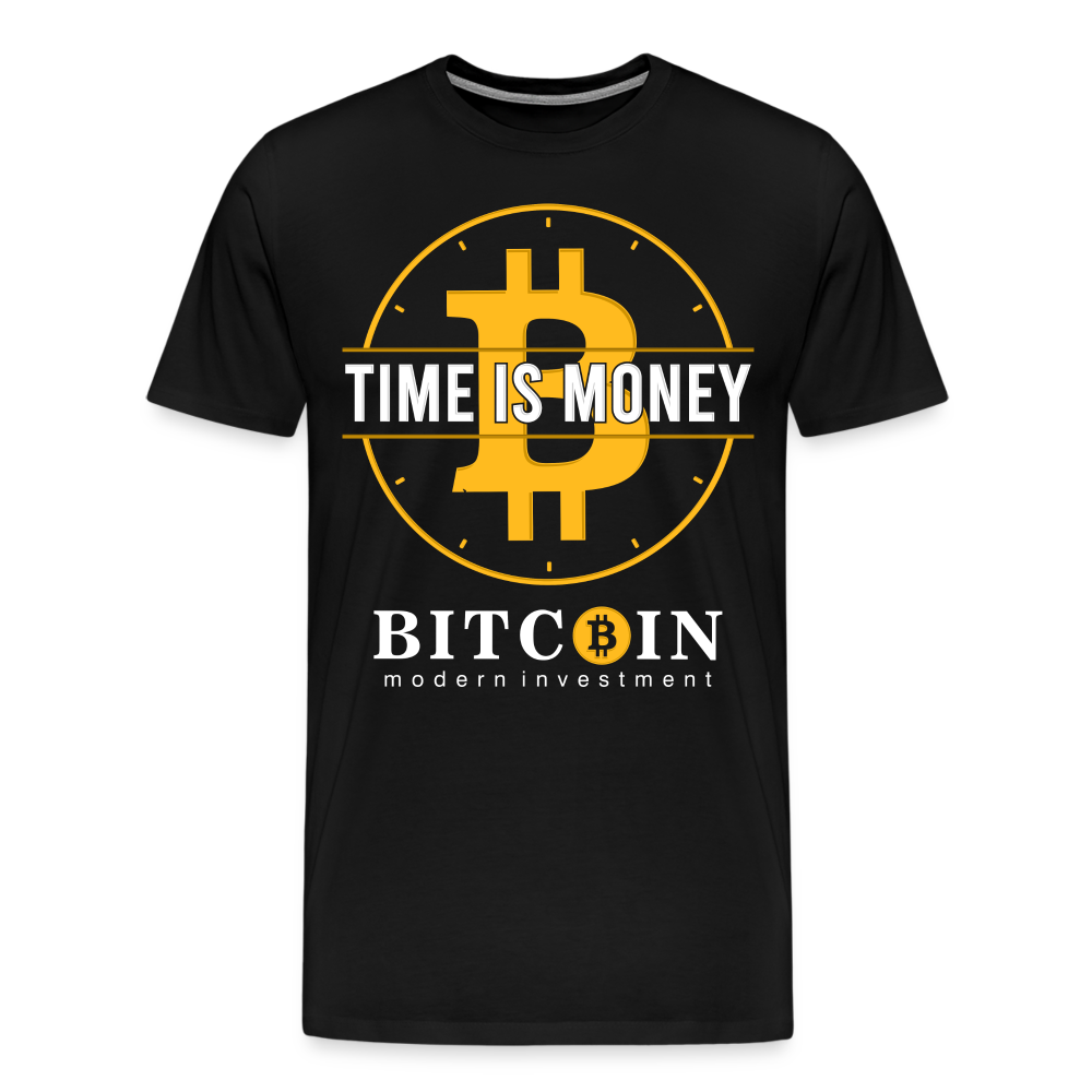Bitcoin Krypto 5 Premium T-Shirt Herren - Schwarz