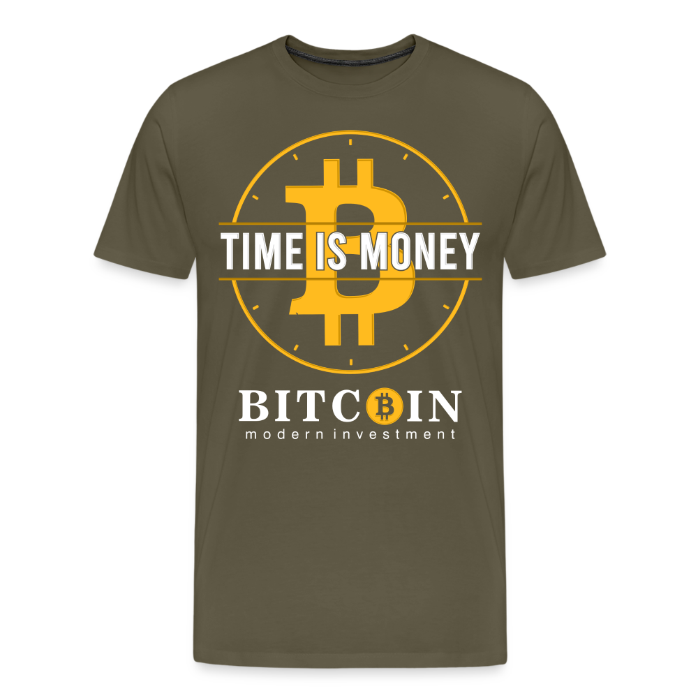 Bitcoin Krypto 5 Premium T-Shirt Herren - Khaki