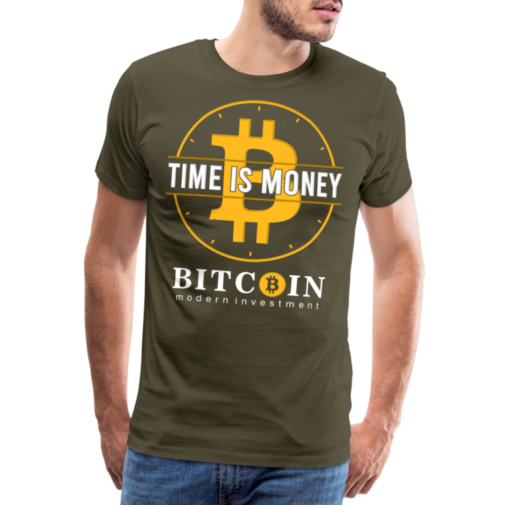 Bitcoin Krypto 5 Premium T-Shirt Herren - Khaki