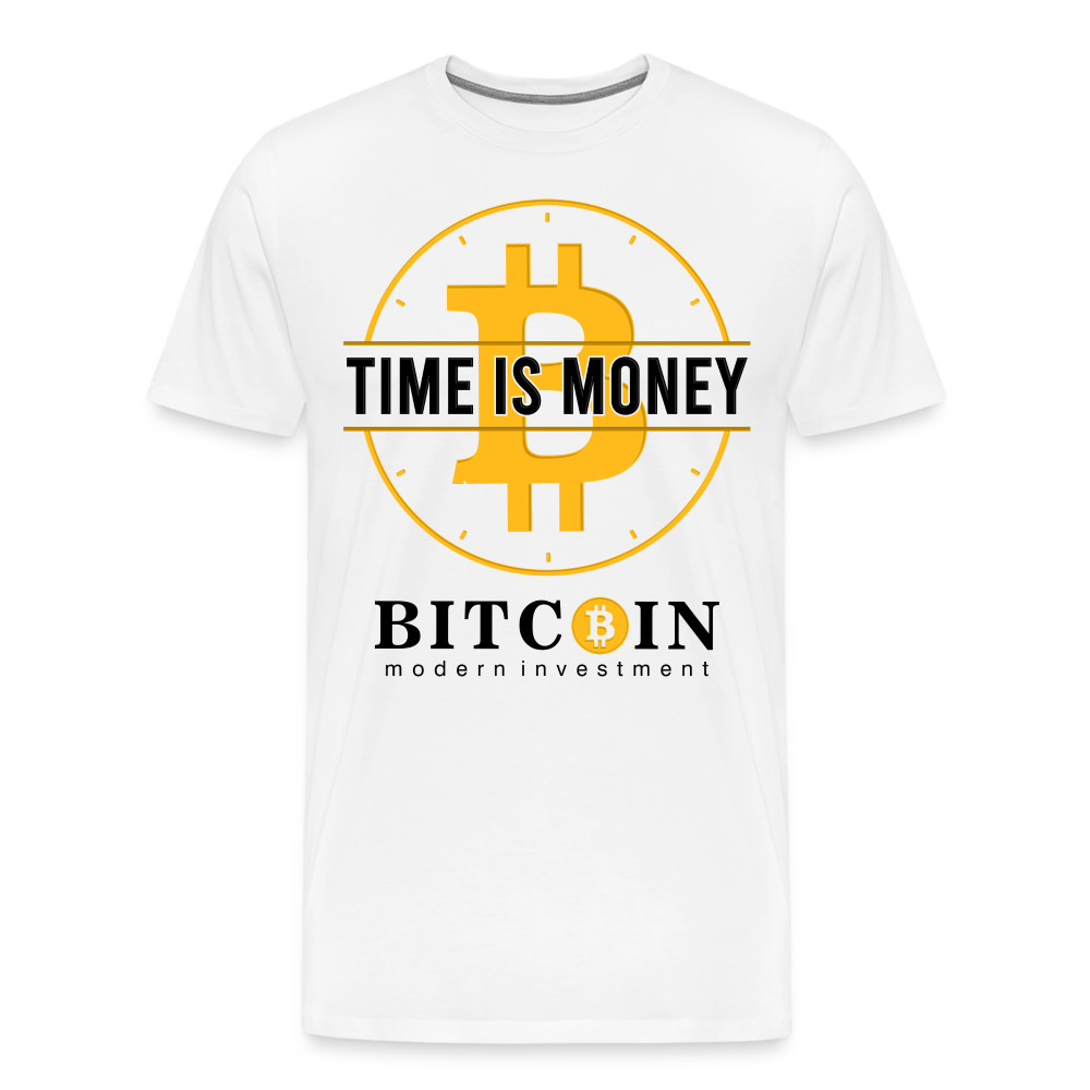 Bitcoin Krypto 5 white Premium T-Shirt Herren - Weiß