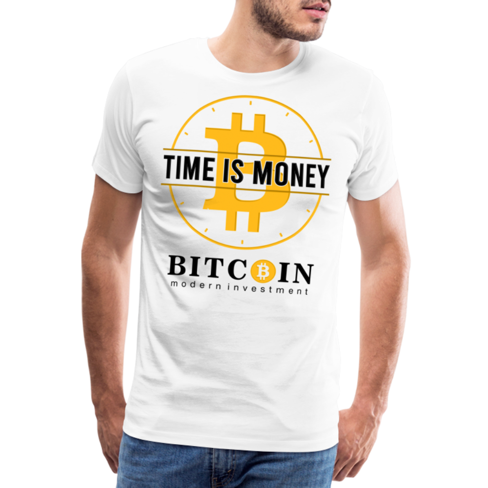 Bitcoin Krypto 5 white Premium T-Shirt Herren - Weiß