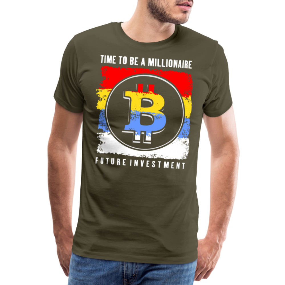 Bitcoin Krypto 8 Premium T-Shirt Herren - Khaki