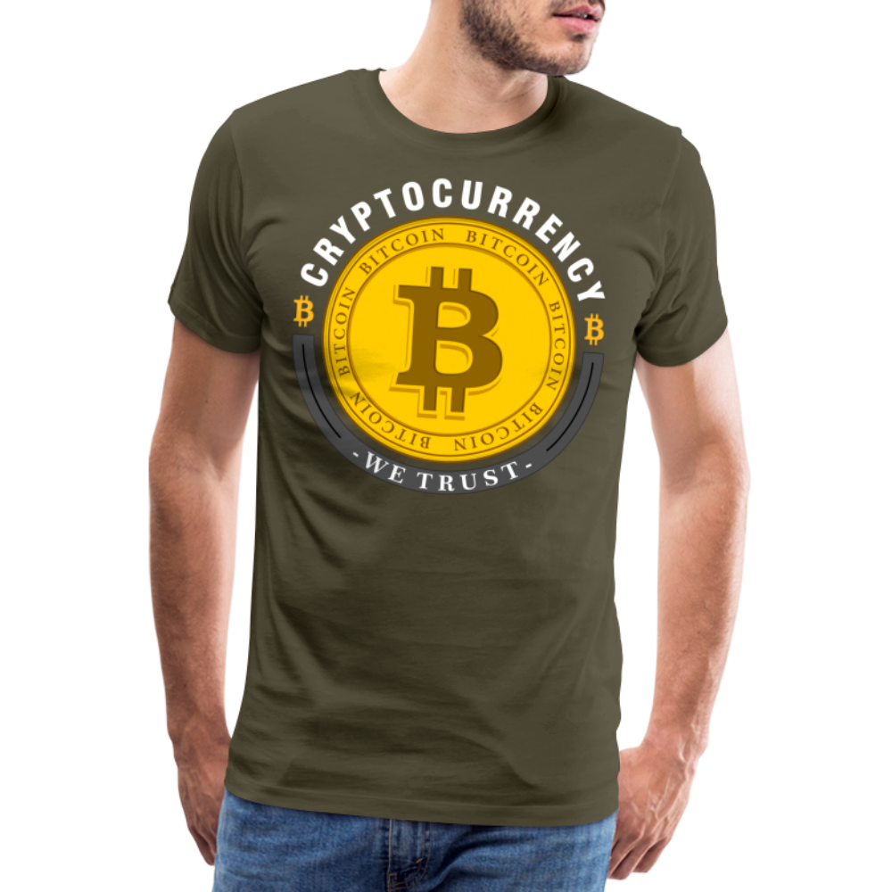 Bitcoin Krypto 9 Premium T-Shirt Herren - Khaki