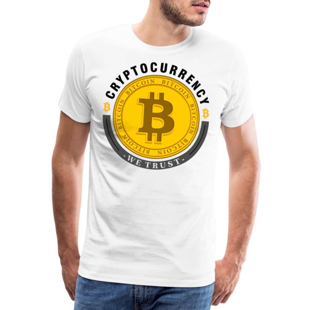 Bitcoin Krypto 9 white Premium T-Shirt Herren - Weiß