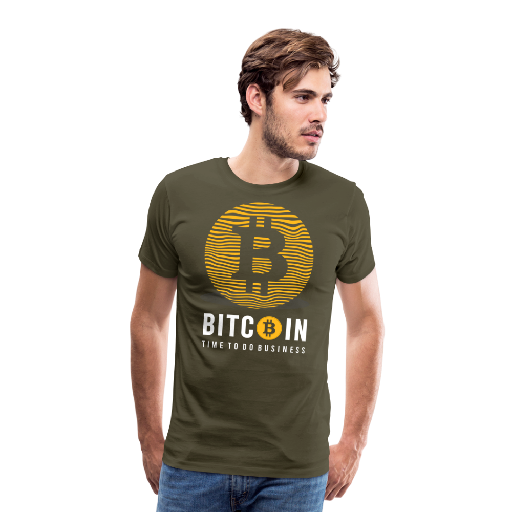 Bitcoin Krypto 11 Premium T-Shirt Herren - Khaki