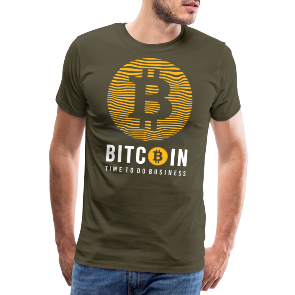 Bitcoin Krypto 11 Premium T-Shirt Herren - Khaki