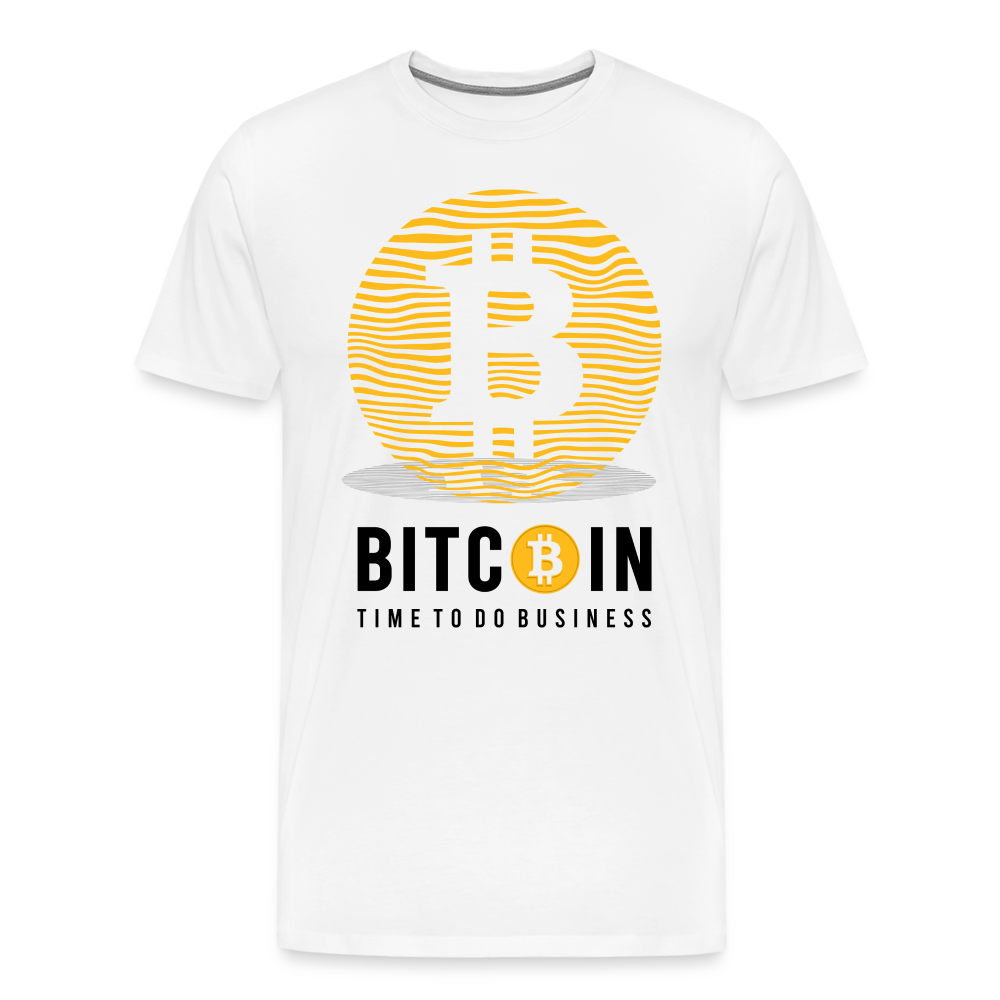 Bitcoin Krypto 11 white Premium T-Shirt Herren - Weiß