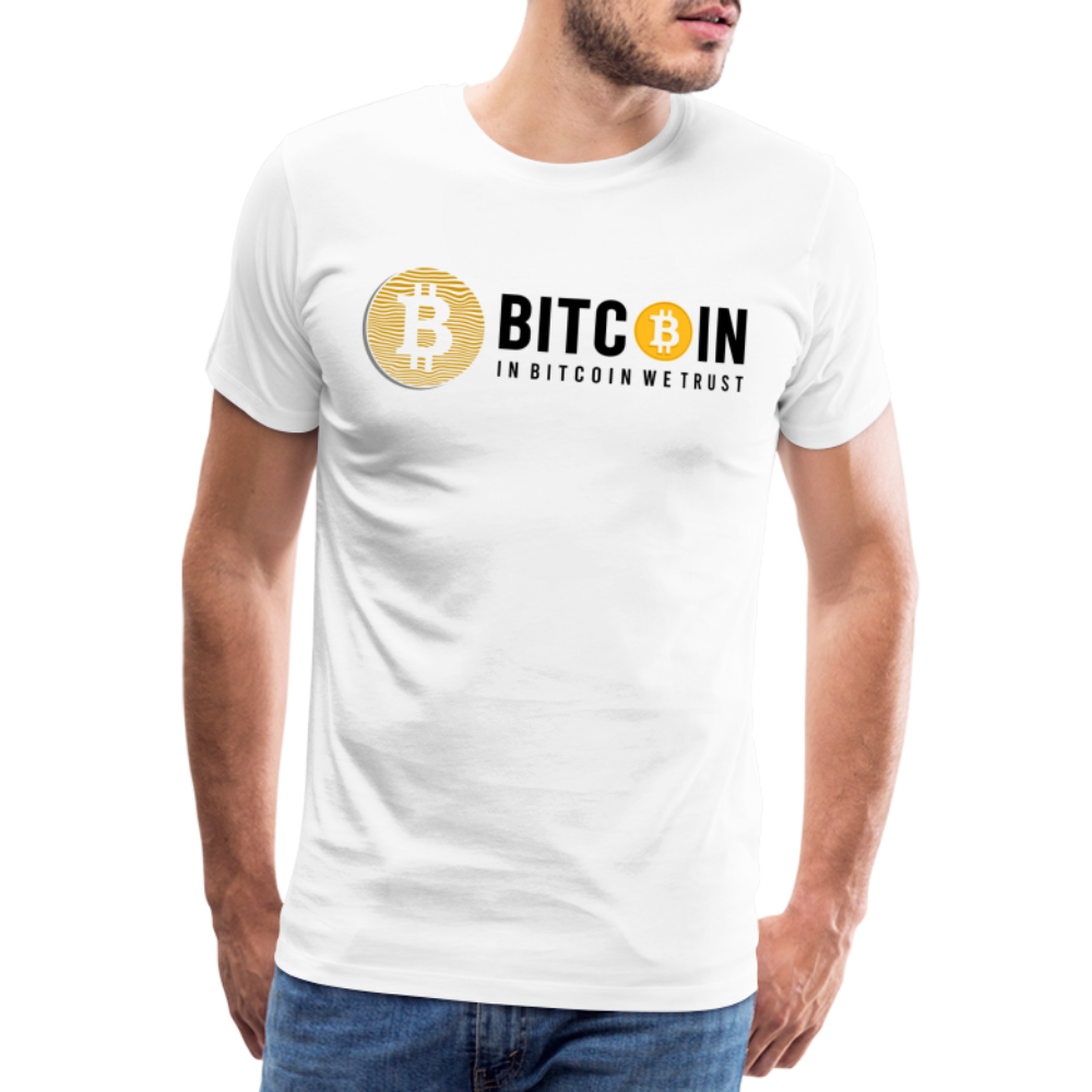 Bitcoin Krypto 12 white Premium T-Shirt Herren - Weiß