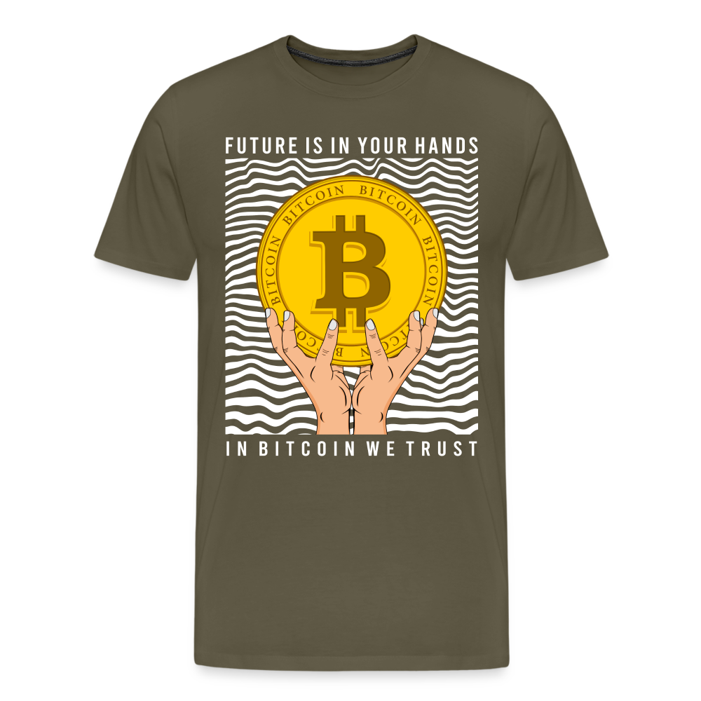 Bitcoin Krypto 13 Premium T-Shirt Herren - Khaki