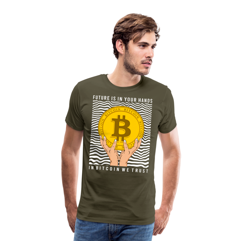 Bitcoin Krypto 13 Premium T-Shirt Herren - Khaki