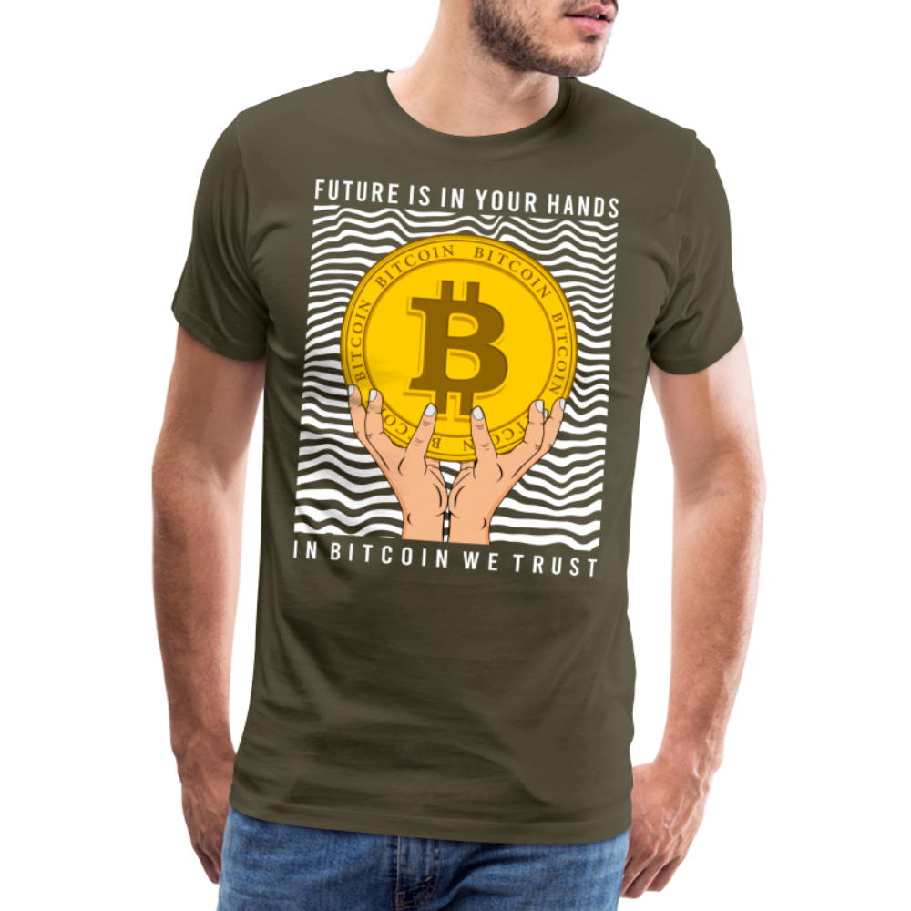 Bitcoin Krypto 13 Premium T-Shirt Herren - Khaki