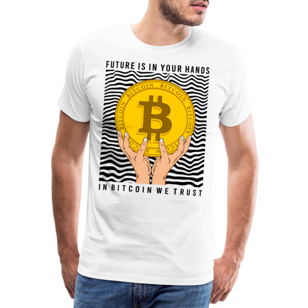 Bitcoin Krypto 13 white Premium T-Shirt Herren - Weiß