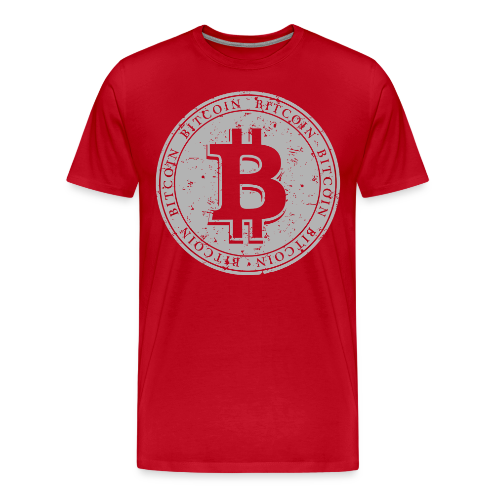 Bitcoin Krypto 14 Premium T-Shirt Herren - Rot