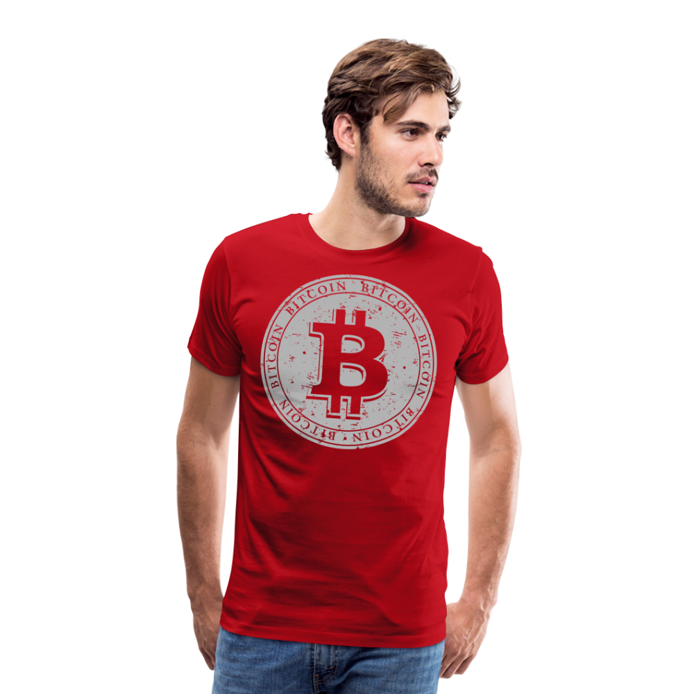 Bitcoin Krypto 14 Premium T-Shirt Herren - Rot