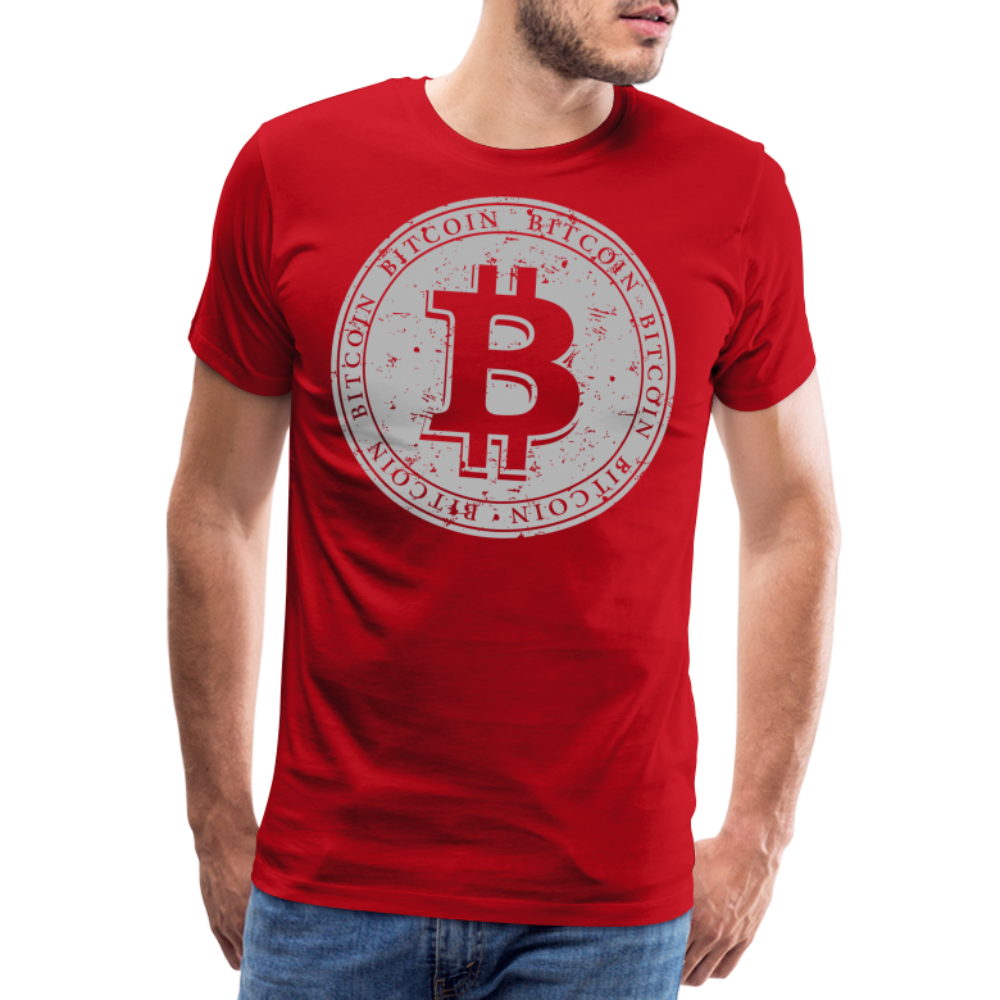 Bitcoin Krypto 14 Premium T-Shirt Herren - Rot