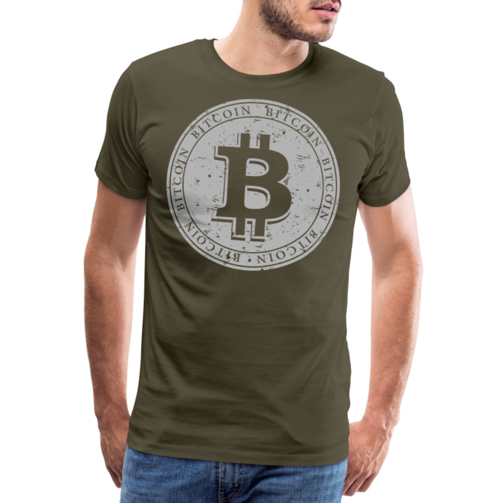 Bitcoin Krypto 14 Premium T-Shirt Herren - Khaki