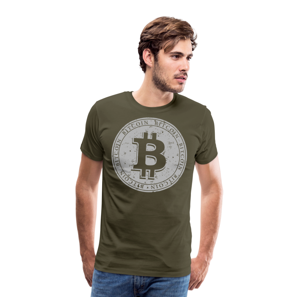 Bitcoin Krypto 14 Premium T-Shirt Herren - Khaki