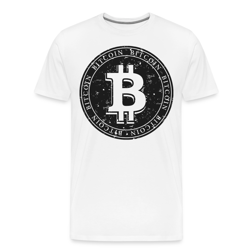 Bitcoin Krypto 14 white Premium T-Shirt Herren - Weiß