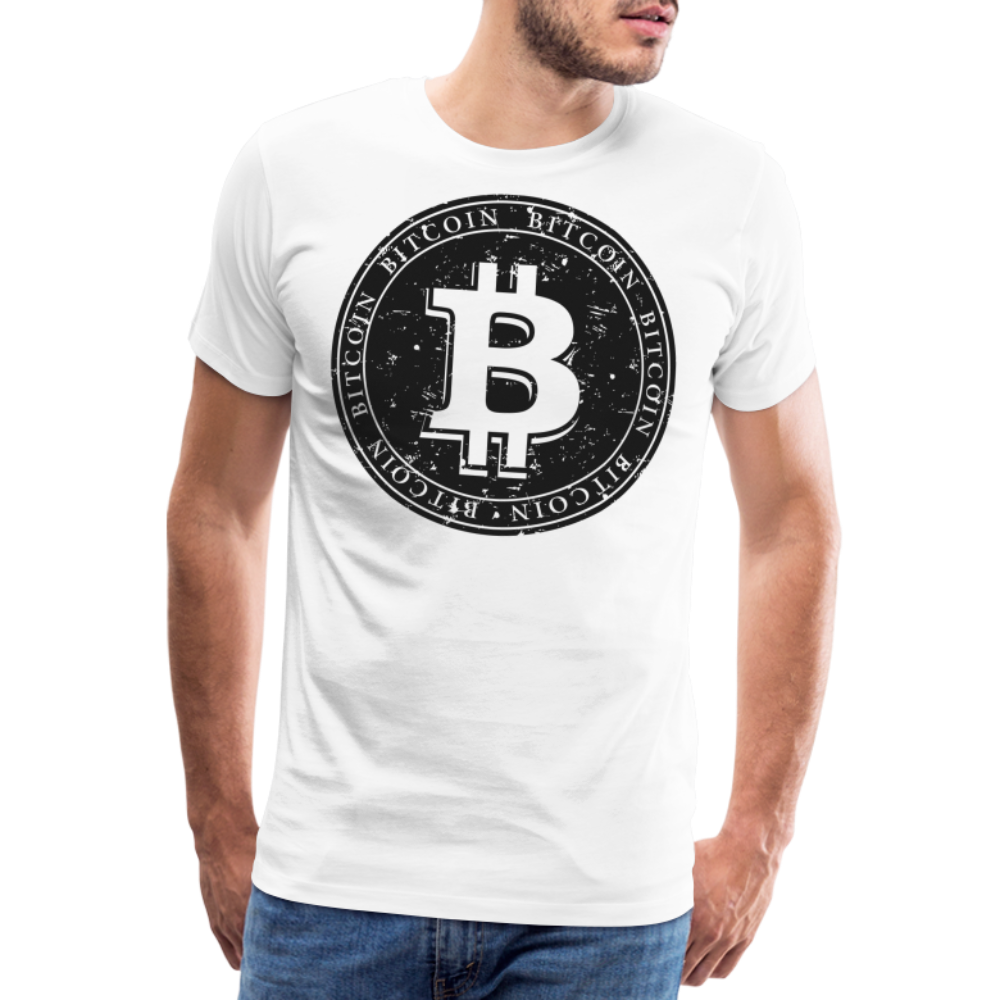 Bitcoin Krypto 14 white Premium T-Shirt Herren - Weiß