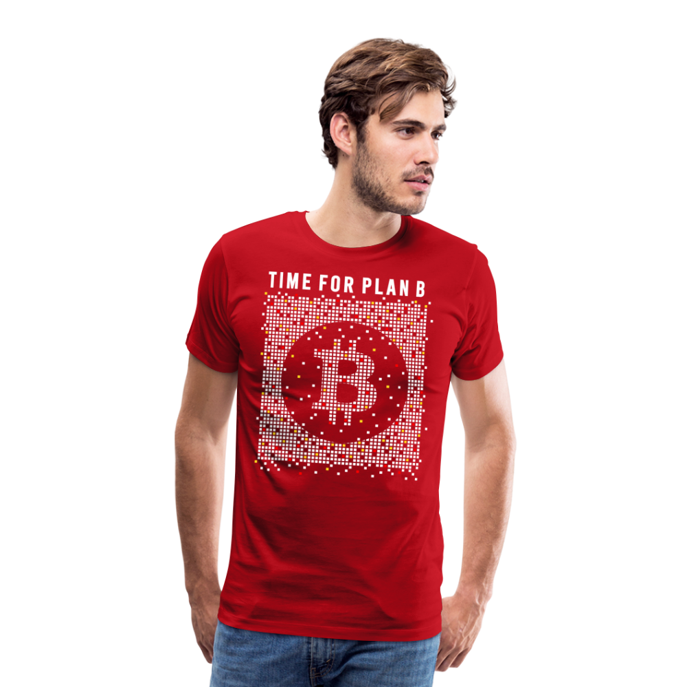 Bitcoin Krypto 16 Premium T-Shirt Herren - Rot