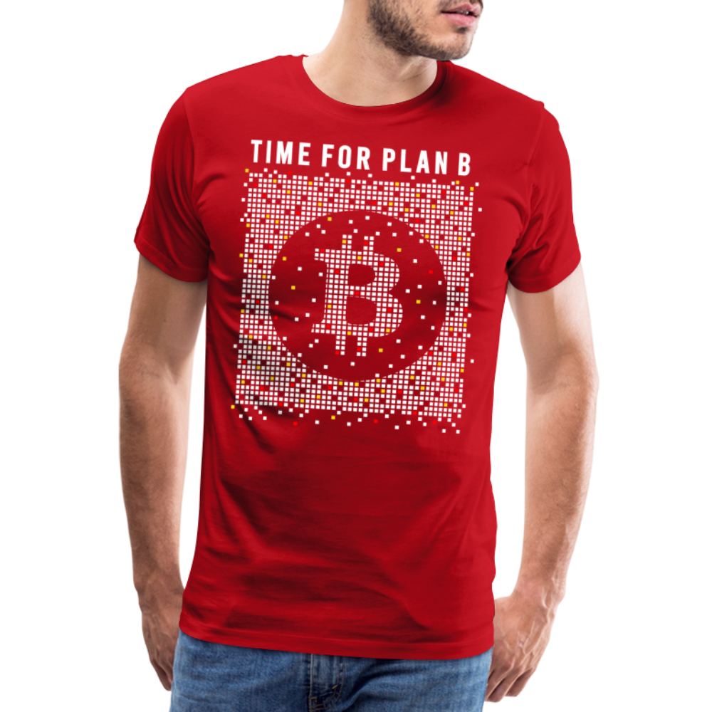 Bitcoin Krypto 16 Premium T-Shirt Herren - Rot
