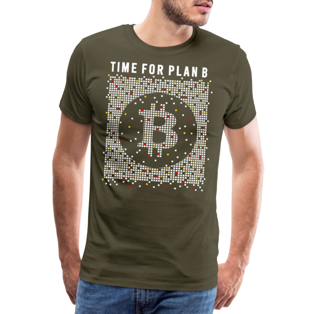 Bitcoin Krypto 16 Premium T-Shirt Herren - Khaki