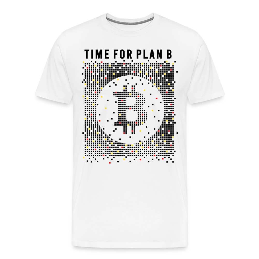 Bitcoin Krypto 16 white Premium T-Shirt Herren - Weiß