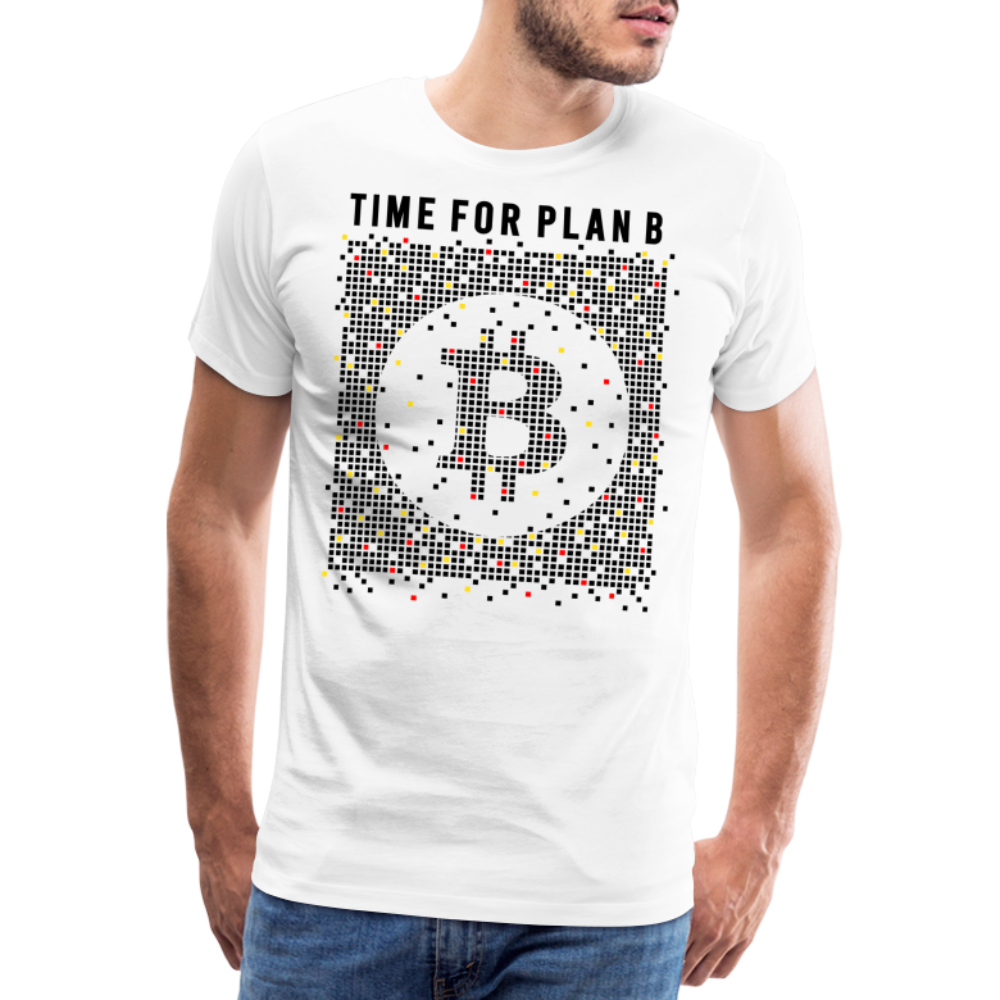 Bitcoin Krypto 16 white Premium T-Shirt Herren - Weiß