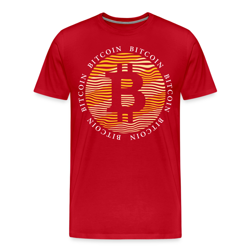 Bitcoin Krypto 17 Premium T-Shirt Herren - Rot
