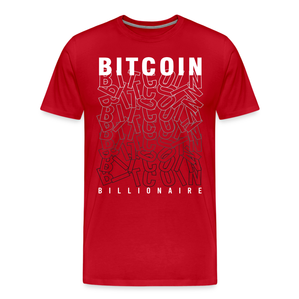 Bitcoin Krypto 18 Premium T-Shirt Herren - Rot