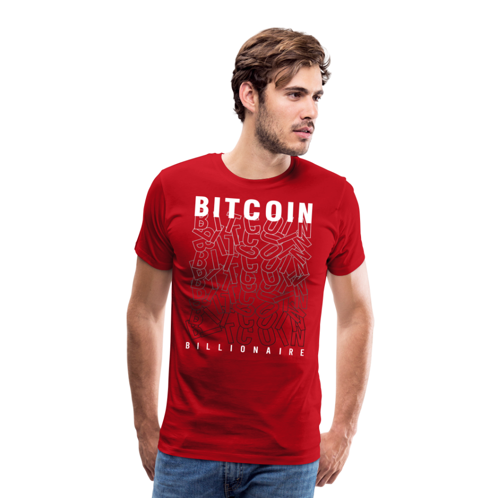 Bitcoin Krypto 18 Premium T-Shirt Herren - Rot