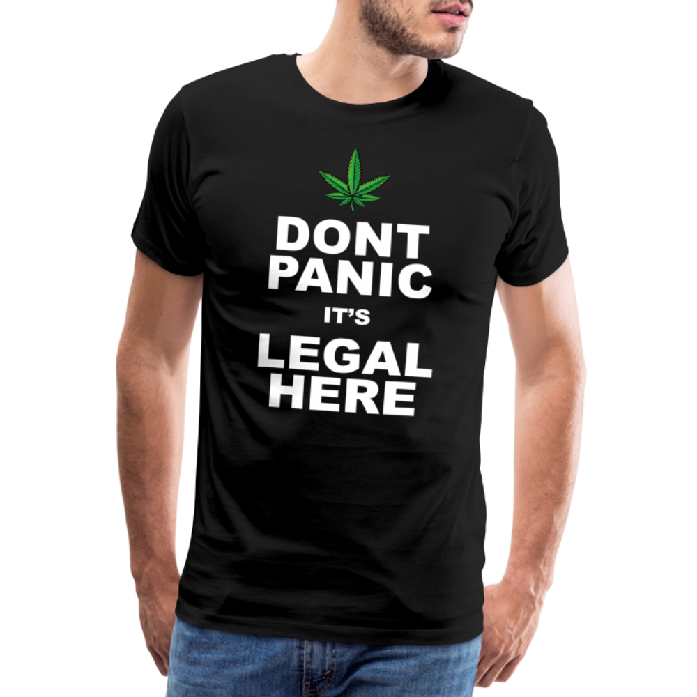 Cannabis legal Bong Hanfblatt Weed lustiges Premium T-Shirt Herren - Schwarz