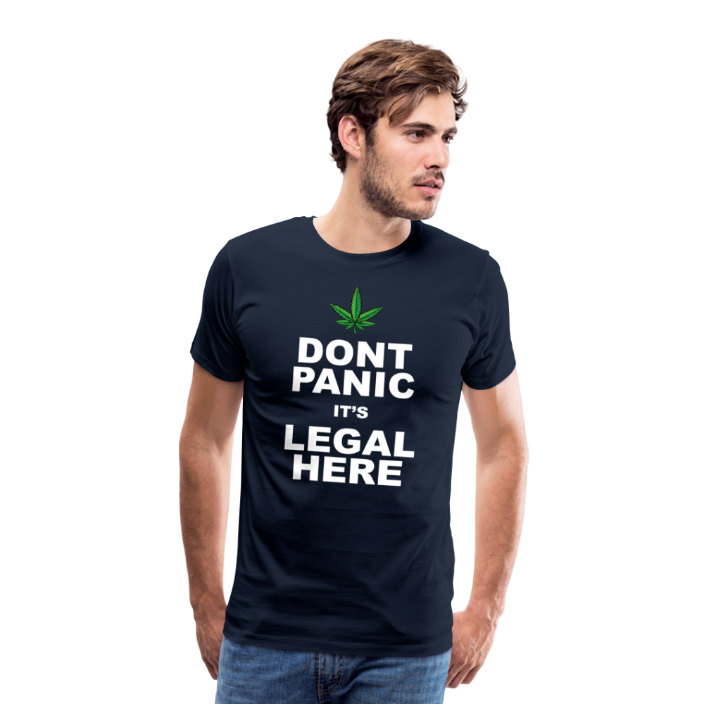 Cannabis legal Bong Hanfblatt Weed lustiges Premium T-Shirt Herren - Navy