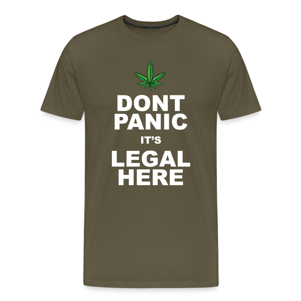 Cannabis legal Bong Hanfblatt Weed lustiges Premium T-Shirt Herren - Khaki