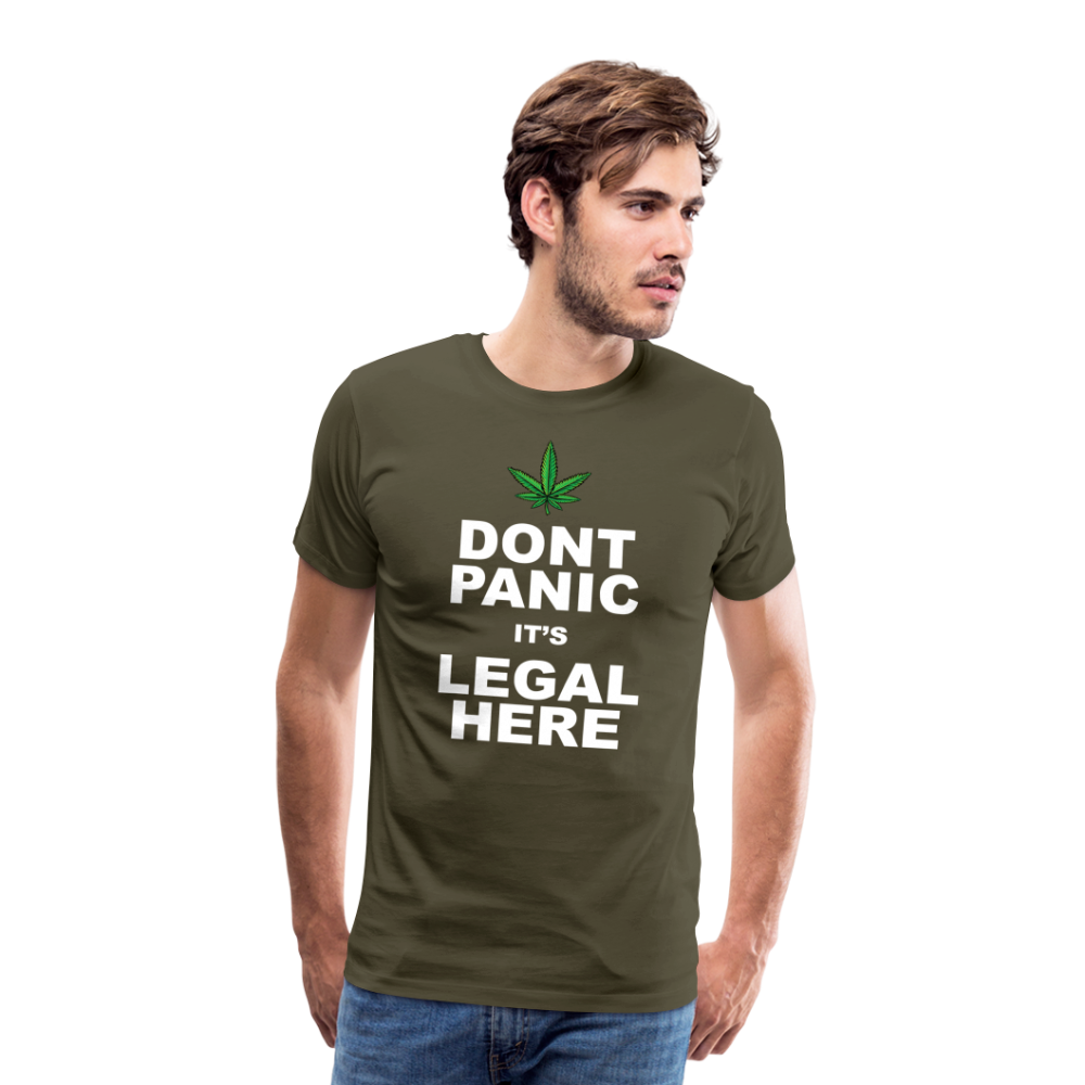 Cannabis legal Bong Hanfblatt Weed lustiges Premium T-Shirt Herren - Khaki