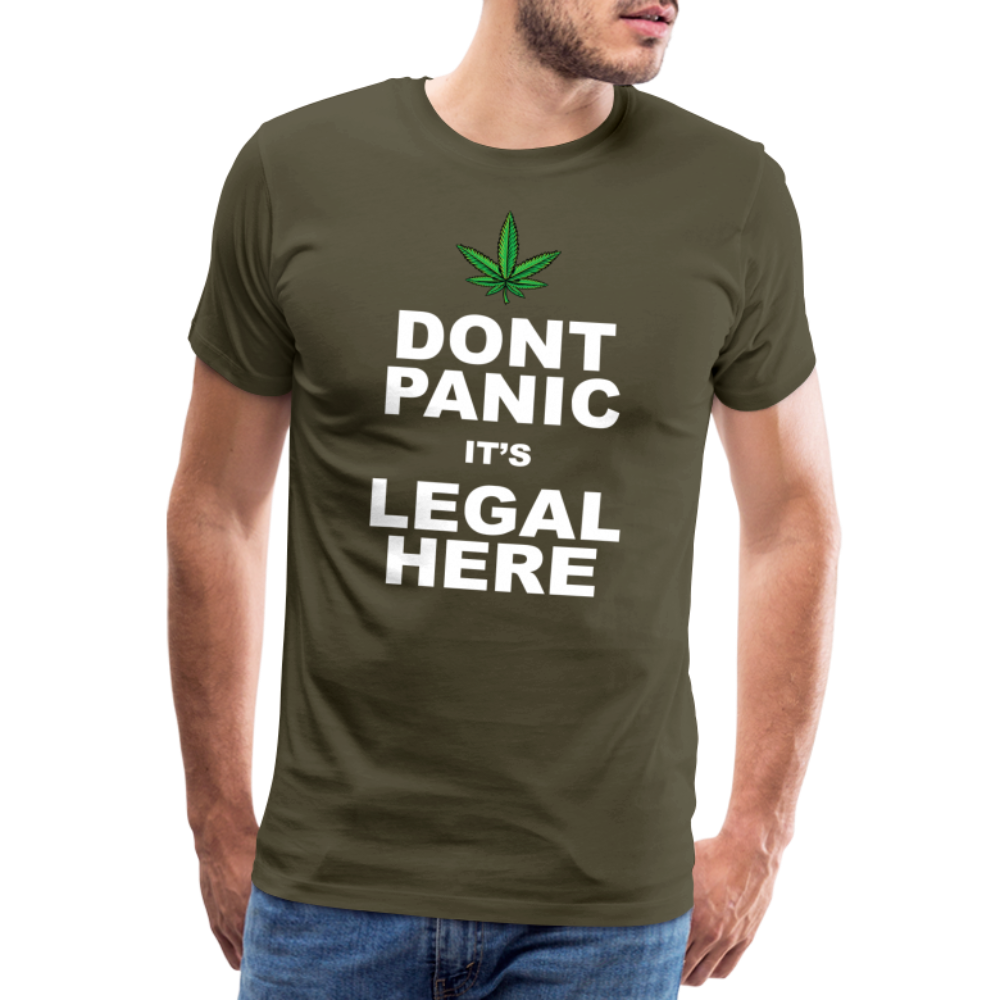 Cannabis legal Bong Hanfblatt Weed lustiges Premium T-Shirt Herren - Khaki