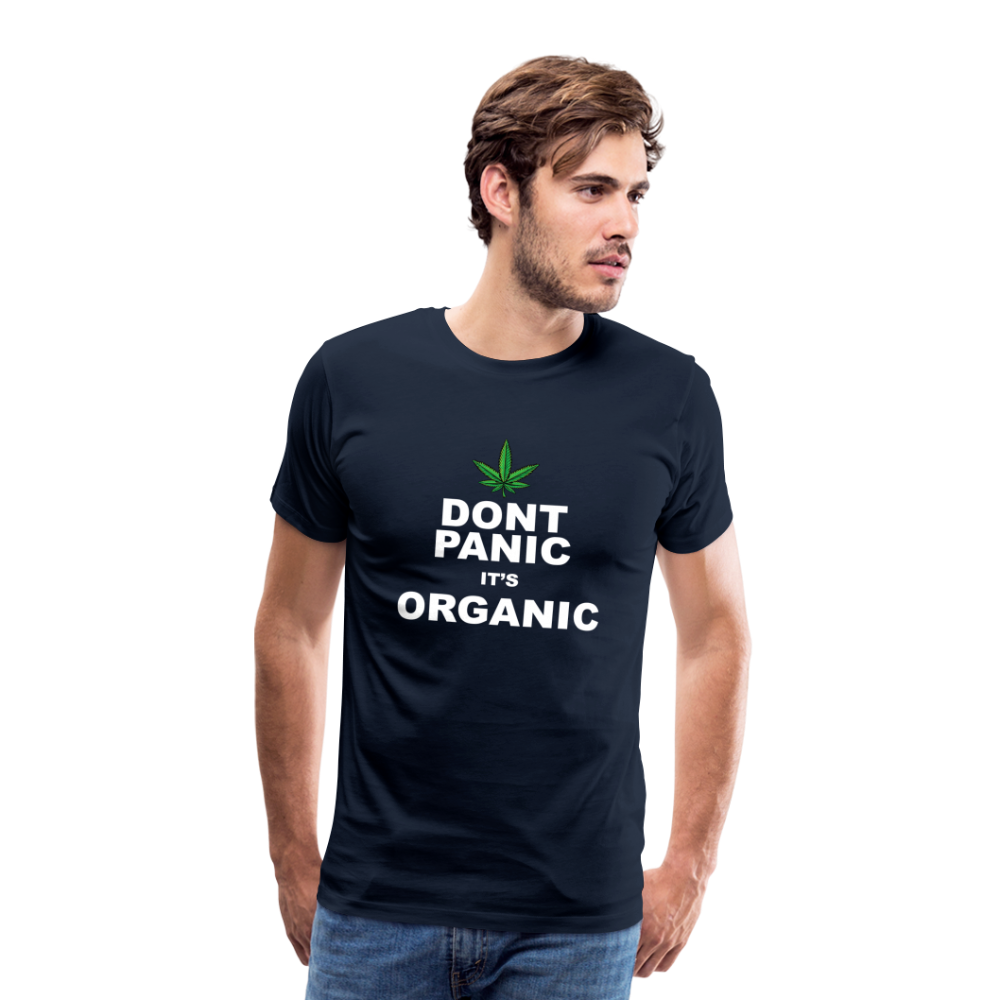 Cannabis its Organic Bong Hanfblatt Weed lustiges Premium T-Shirt Herren - Navy