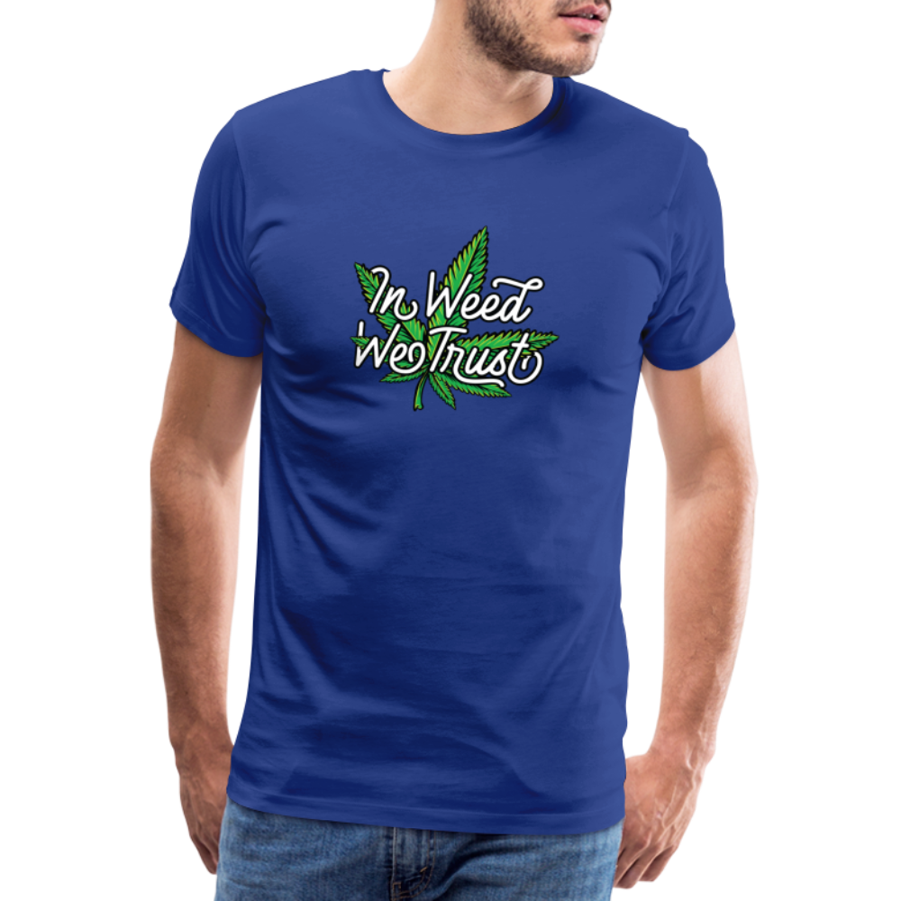 Cannabis we Trust Bong Hanfblatt Weed lustiges Premium T-Shirt Herren - Königsblau