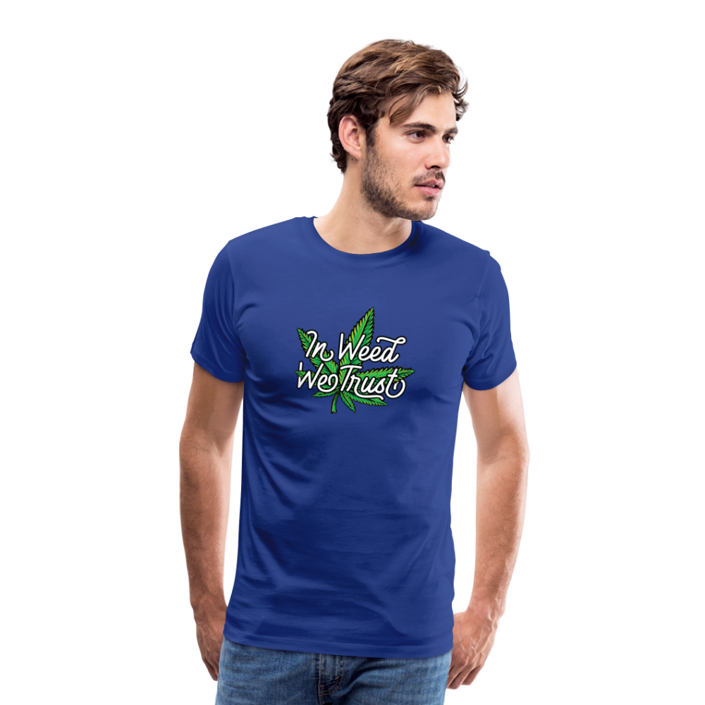 Cannabis we Trust Bong Hanfblatt Weed lustiges Premium T-Shirt Herren - Königsblau