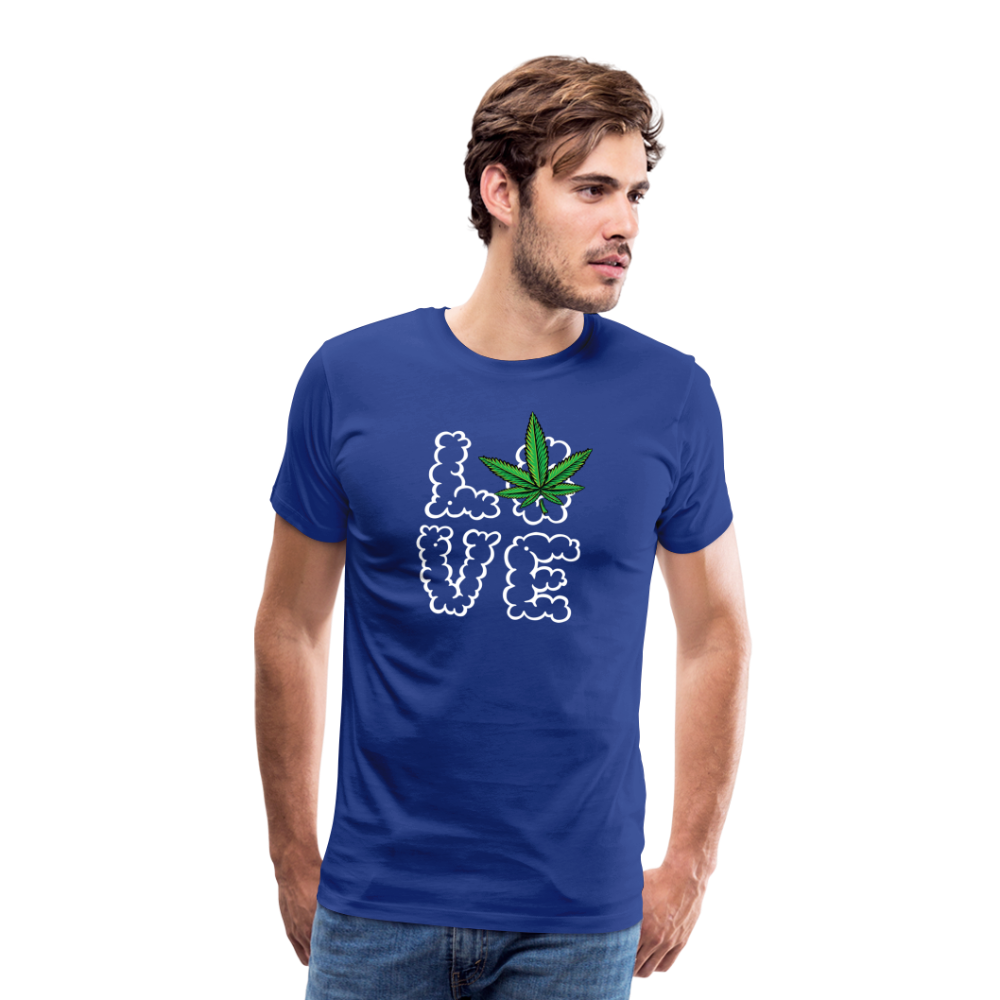 Cannabis Love Bong Hanfblatt Weed lustiges Premium T-Shirt Herren - Königsblau